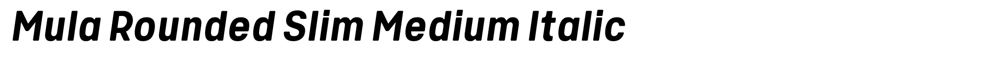 Mula Rounded Slim Medium Italic image